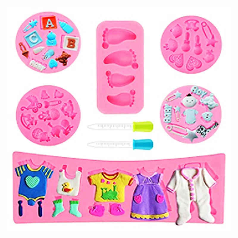 Baby Clothes Dress Cooking Tools Silicone Mold For Baking Fondant Sugar Of Cake Decorating Kitchen Accessories