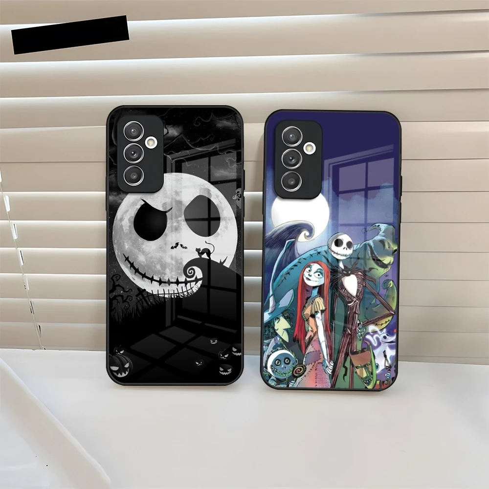 Рождественский чехол для телефона The N-Nightmare-Befores Glass Samsung Galaxy S20 S24 S21 S22 S23 Ultra Fe Plus A34