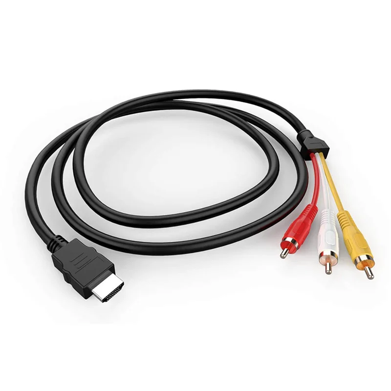 HDMI-совместимый кабель RCA 1080P 5 футов/HDMI-совместимый штекер на 3 видео-аудио