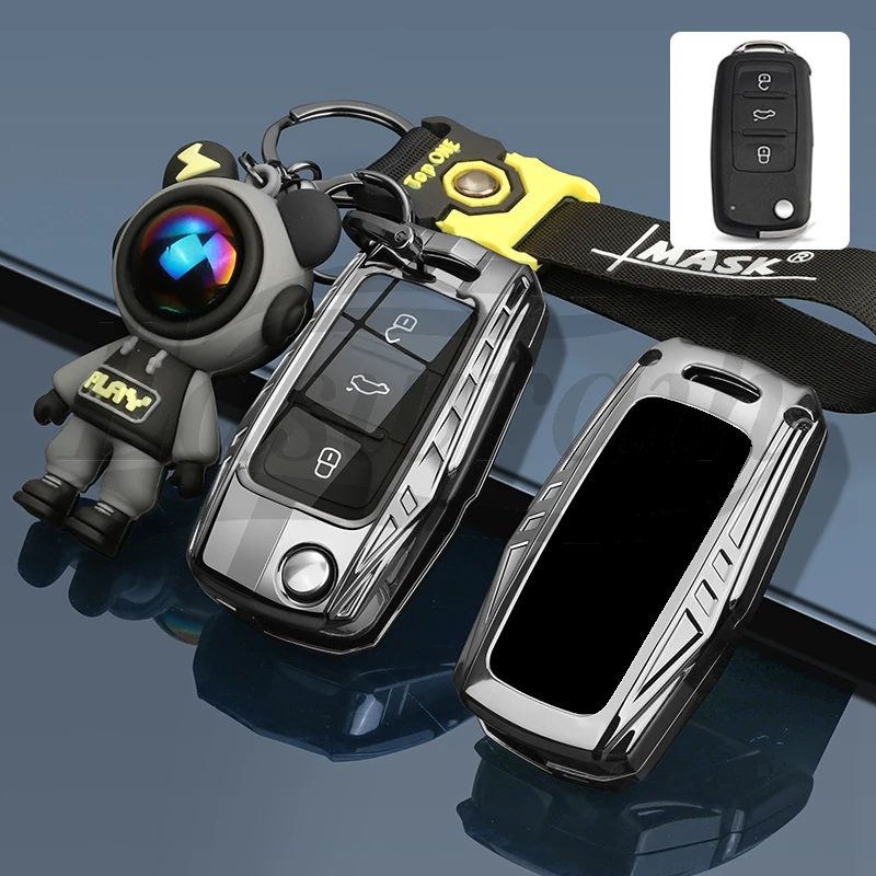 Умный автомобильный флип-ключ из цинкового сплава держатель для Volkswagen VW Golf 7 Polo Bora