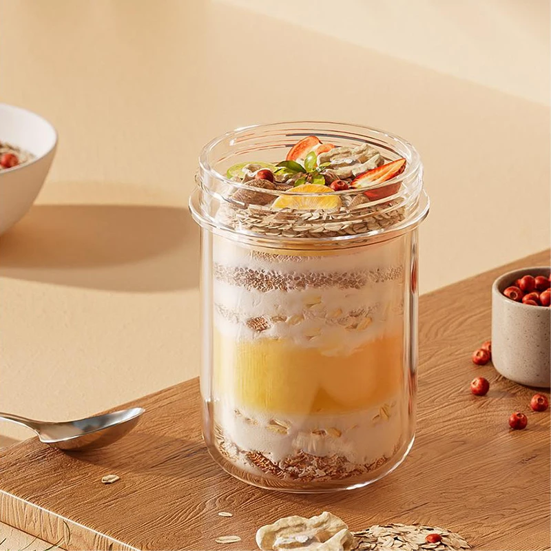 Женская салатная чашка для йогурта с крышкой и ложкой