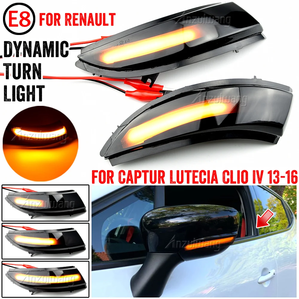 

Car Dynamic Blinker for Renault KAPTUR CAPTUR J5 H5 Clio IV MK4 4 Lutecia Grandtour LED Turn Signal 2013 2014 2015 2016 light