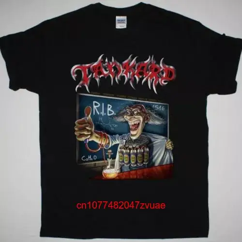 Новая Черная футболка TANKARD R I B с длинным или коротким рукавом
