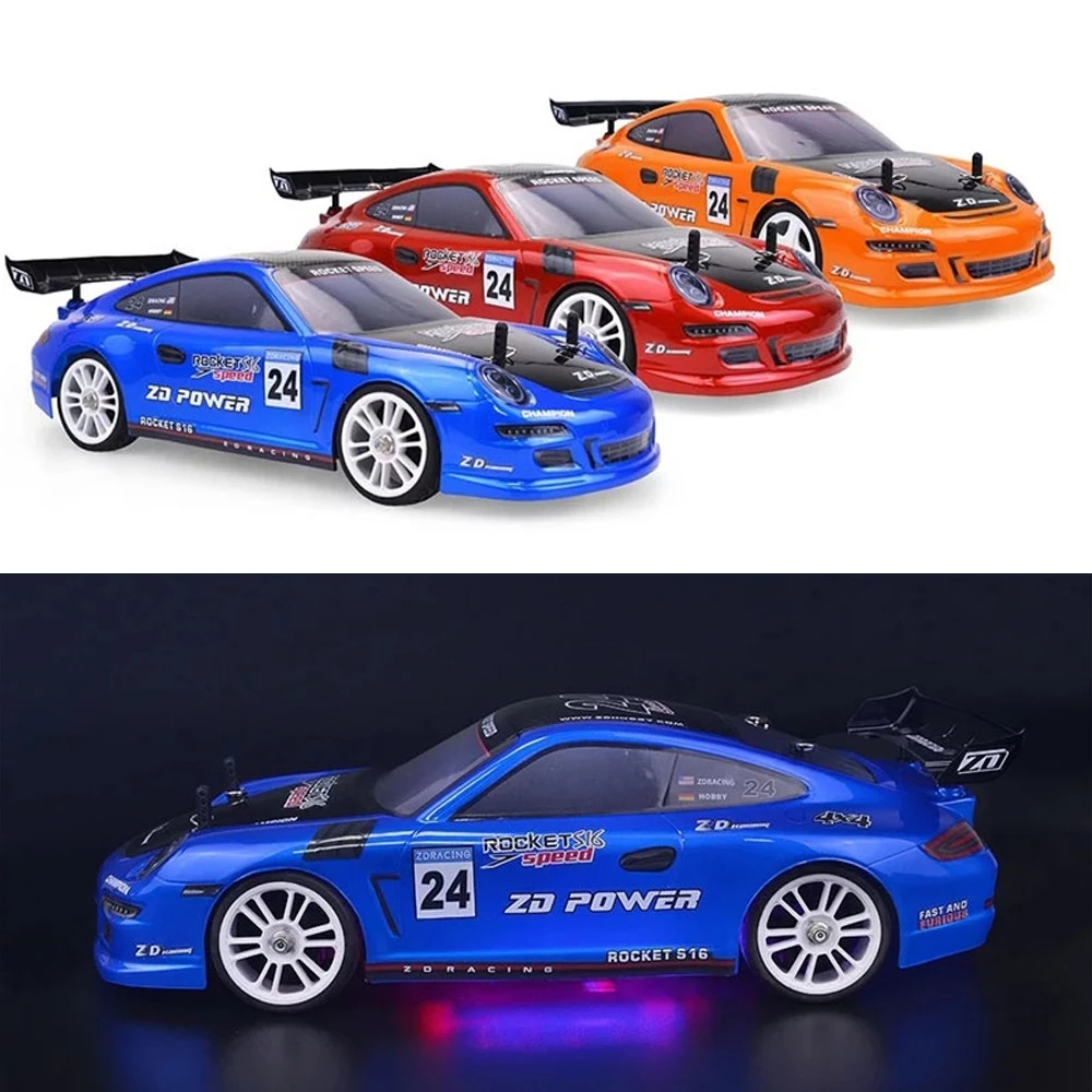

ZD Racing 1/16 S16 бесщеточная, высокая скорость Электрический пульт дистанционного управления 2,4 GHz RTR 50km/h светодиодный RC Racing ROCKET Drift Car Boy Toy Gift