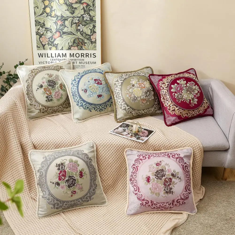 

Cushion Case Smooth Zipper Anti-fade 45x45cm Living Room Sofa Throw Pillow Cover Polyester Square Pillow Case Home Decor