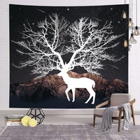 nordic ins starry sky elk tapestry background home wall hanging cloth decoration dormitory renovation room art decor tapiz pared