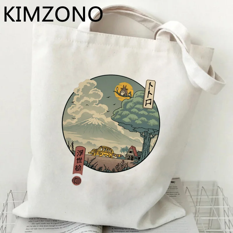 

Сумка для покупок Totoro, холщовая складная сумка для продуктов, хлопковая, шоппер