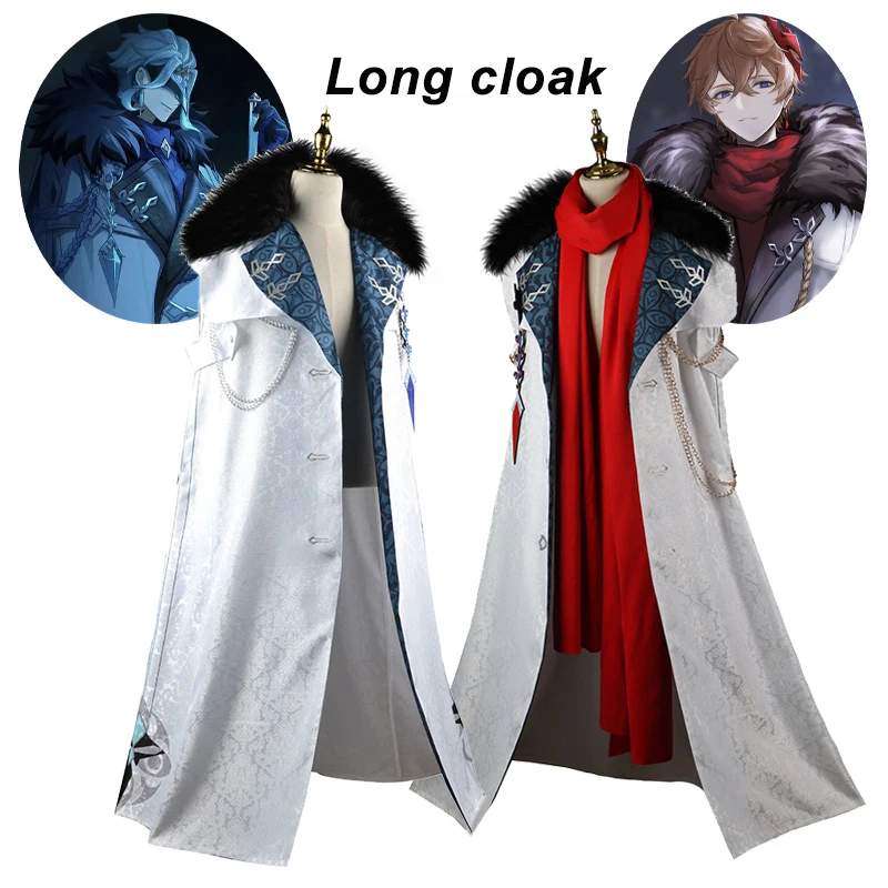 

Genshin Impact Childe Tartaglia Cosplay Cloak Snezhnaya Harbingers Fatui Jester Cosplay Jacket Coat Role Play Halloween Costume