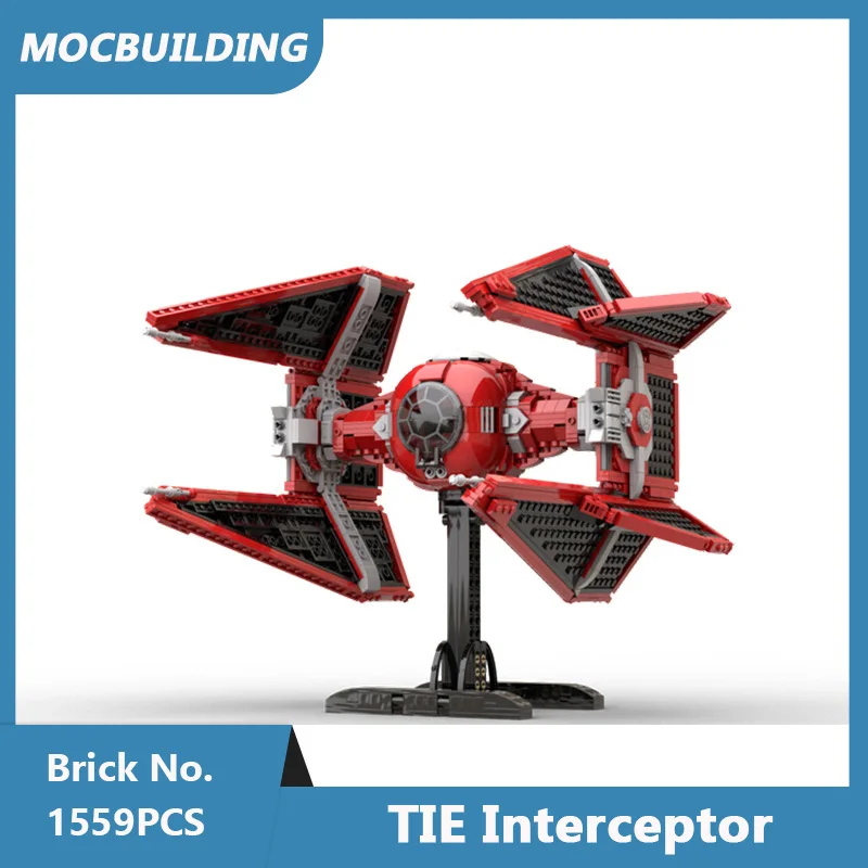 MOC Building Blocks Emperor's Royal Guard TIE Interceptor Starfighter Ultimate Collector Series Assembled Bricks Toys 1559PCS