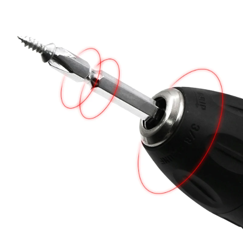 3 шт. Набор магнитных насадок для шуруповерта S2 из сплава стали с антиползучим крестообразным сверлом высокой твердости PH2.