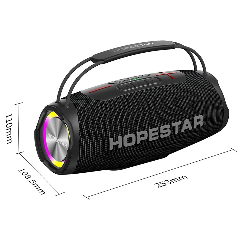 Уличные водонепроницаемые Bluetooth-колонки HOPESTAR H53, мощный беспроводной сабвуфер мощностью 35 Вт, TWS, басовый динамик с длительной производительностью 5200 мАч (art.: 3920c2bed1bb6) - 3920c2bed1bb6