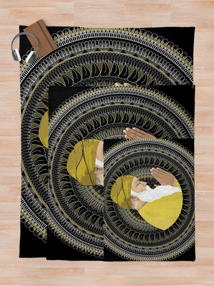 Винтажное одеяло Waheguru Nanak Dev Ji Mandala-SimmyGhatt постельное белье для малышей