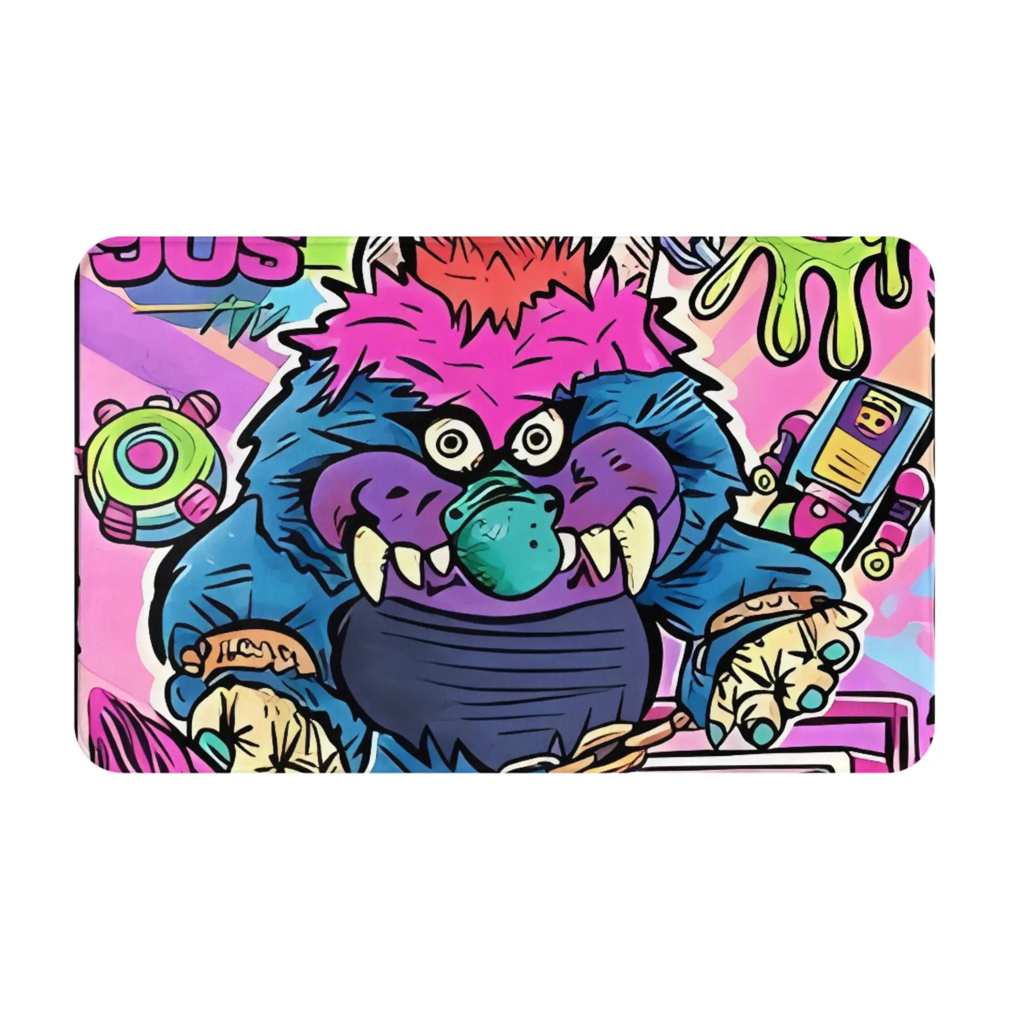 Коврик для спальни Toy Bold Neon Nostalgia Christmas Decorations, коврик для прихожей с моим питомцем-монстром, ковер для гостиной, коврик для балкона, украшение для дома (art.: 3920dae475e71) - 3920dae475e71