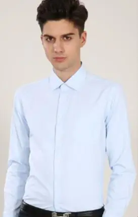 

Мужская деловая рубашка, белая рубашка с длинным рукавом, в стиле кэжуал