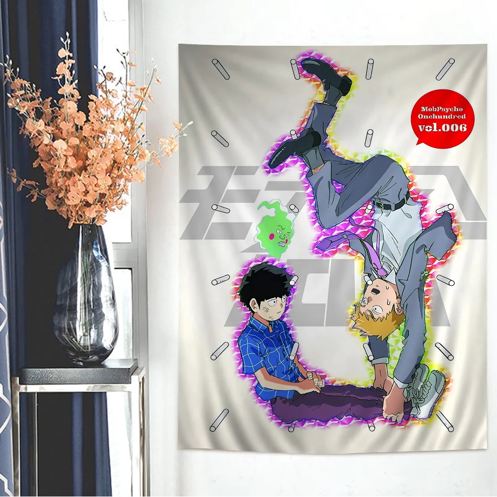 Anime Mob Psycho 100 Cartoon Tapestry Art Science Fiction Room Home Decor