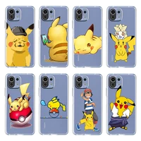 cute cartoon love pikachu for xiaomi mi 12 12x 11ultra 11i 11t 10 10t 9 9t pro lite 8 4g 5g soft transparent phone case fundas