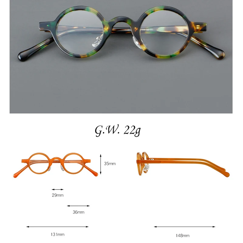 Оправа для очков чтения VCKA в стиле ретро ацетатная с защитой от синего излучения