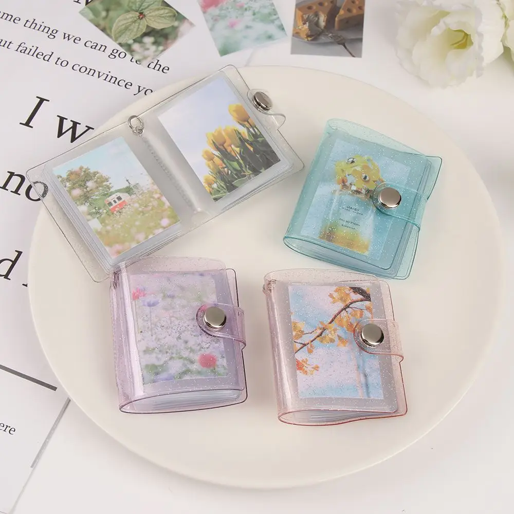 

1PC Receipt Holder Stationery Accessories Jewelry Portable Photos Holder Mini Photo Albums For Photos Cards 2 Inch