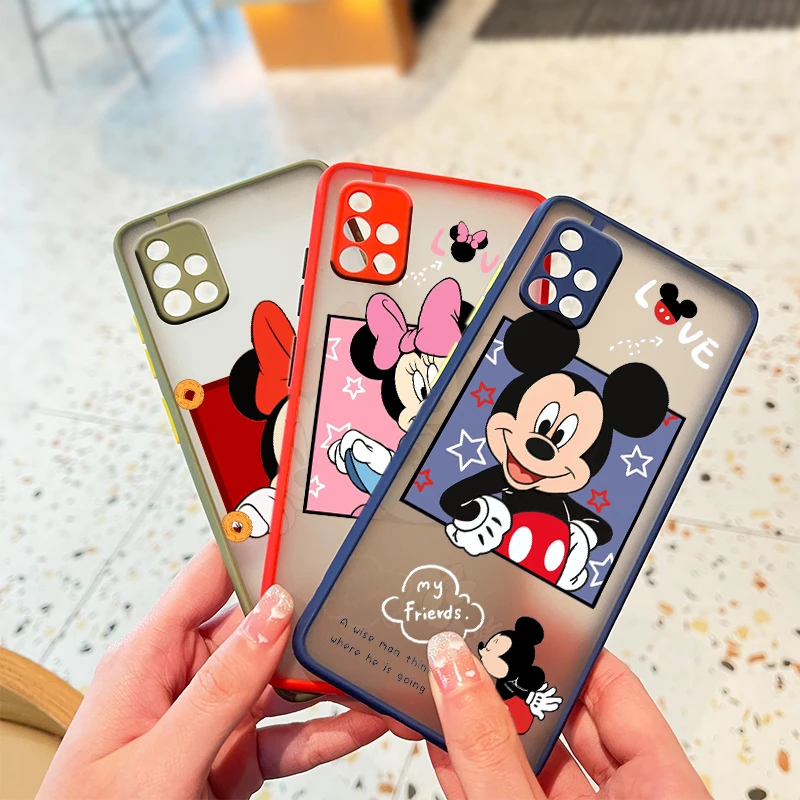 

Disney Mickey Minnie Mouse Case Phone For Samsung A23 A13 A73 A33 A53 A71 A52 A51 A32 A31 A30 A22 A21S A12 Frosted Translucent