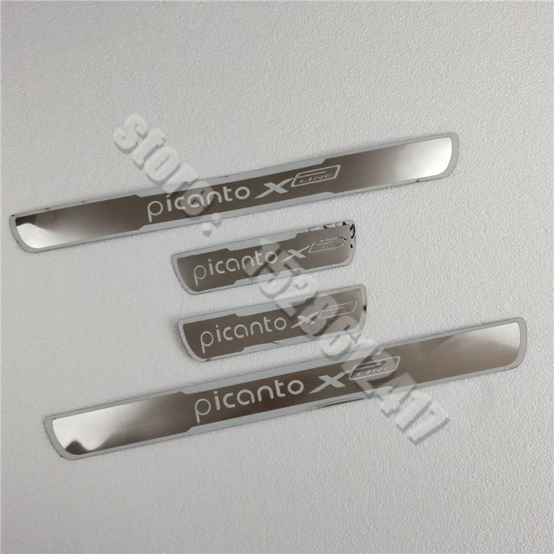 

Free Shipping For KIA PICANTO X LINE 2015-2022 Accessories Car Styling Door Sill Scuff Plate/Door Sill Protector Welcome Pedal