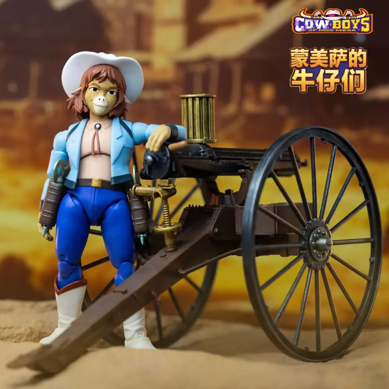 Фото Фигурка Cowboy Wave 1, оригинальная Коллекционная модель Terrobull Marshall Moo Kate Male Warrior, полный набор Nacelle, игрушка, декор, подарок №3