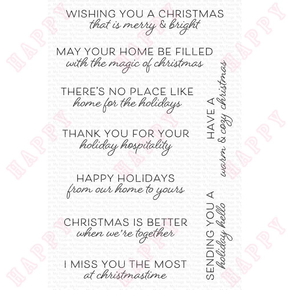 

2022 New Clear Stamps Home For The Holidays Template Photo Album For Diy Scrapbooking Paper Diary Cards Handmade Embossing Mould