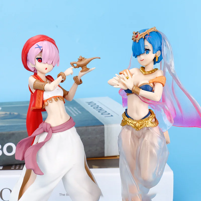 

Life In A Different World From Zero Anime Figures Arabian Rem Ram 20cm Standing Model Toys Doll Collect Ornaments Gift Children