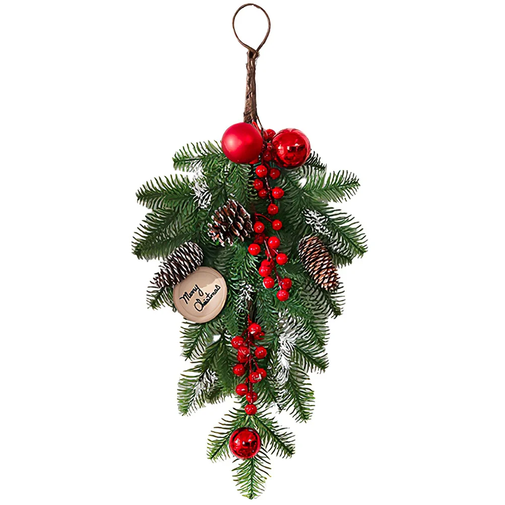 

Mailbox Decor Christmas Wreath Ornaments Xmas Teardrop Swag Decorate Upside Down Hanging Tree Door