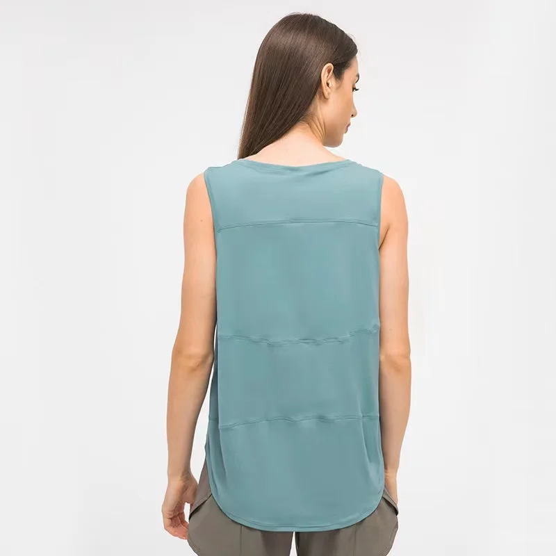 

Женская свободная майка Lulu, одежда для фитнеса и спортзала, одежда для тренировок, спортивная одежда, женские укороченные майки, топы, спорт...