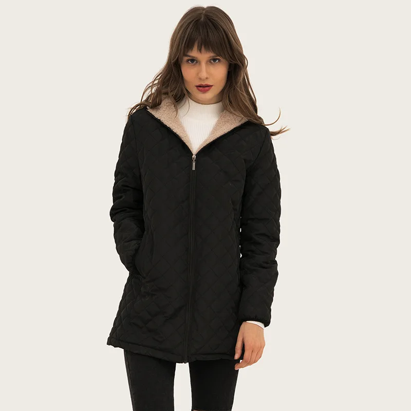 Fleece Winter Parkas Women 2022 Winter Hooded Long Sleeved Coat Wide Waisted Warm Jacket Woman Mujer Chaqueta Windproof Outwear