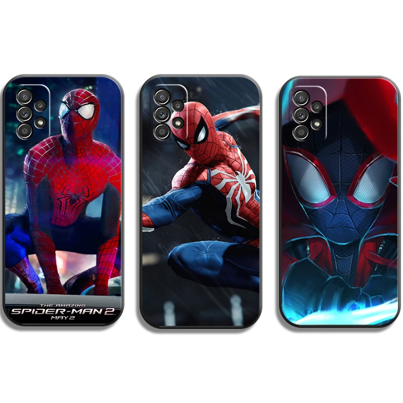 

Marvel Spiderman Phone Cases For Samsung Galaxy A71 A51 4G A51 5G A52 4G A52 5G A72 4G A72 5G Carcasa Coque Back Cover