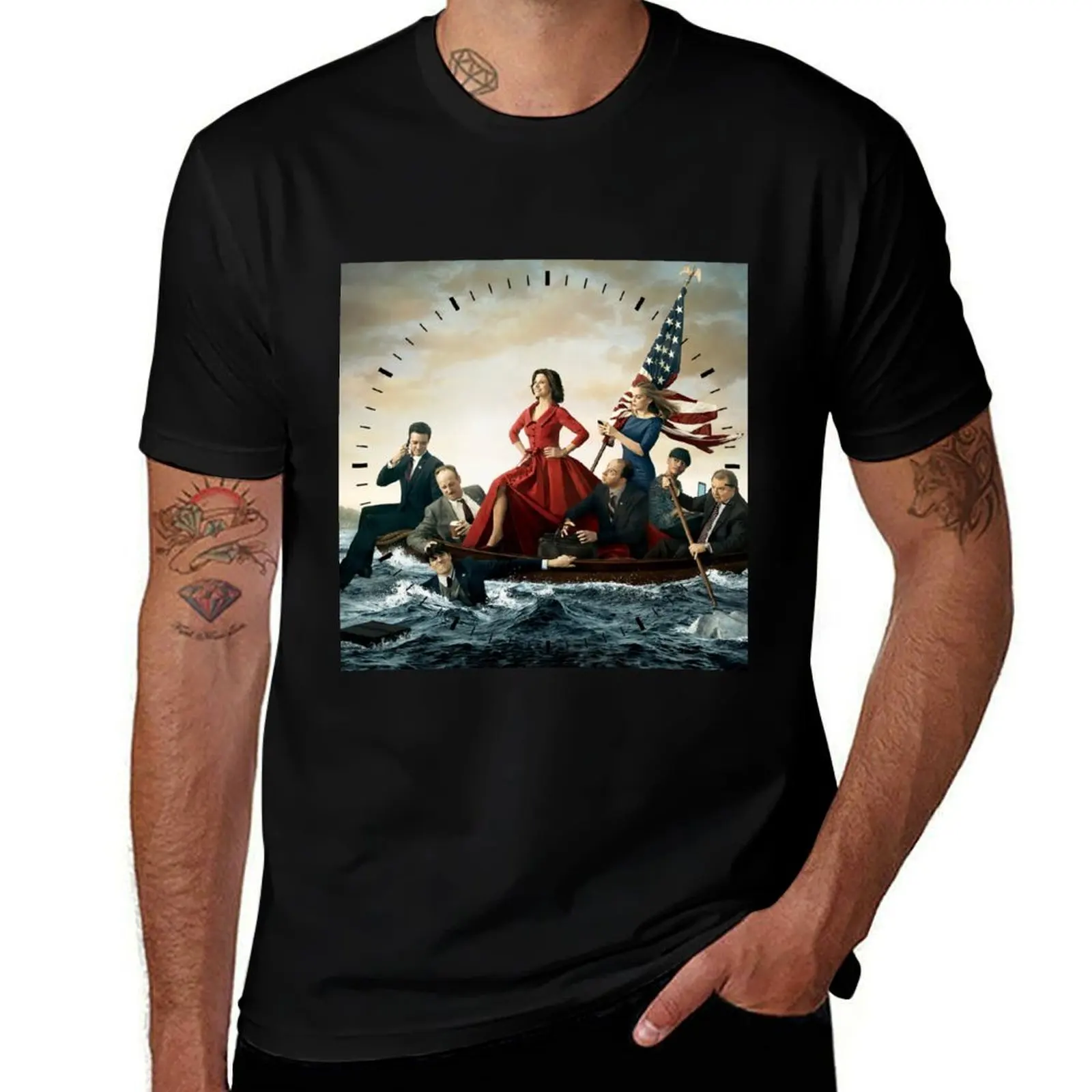 Фото Футболка Veep Clock T-Shirt стандартного кроя, однотонная №1