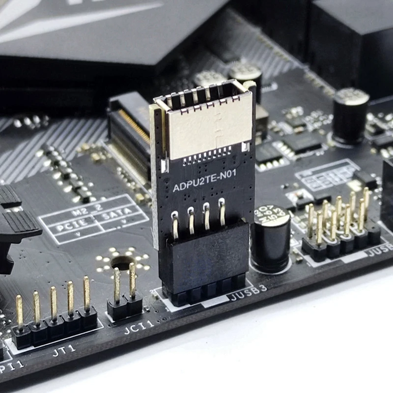 Материнская плата USB2.0 9Pin в разъем TYPE-C A-KEY Передний коннектор Конвертер Адаптер заголовка интерфейса USB3.2 TYPE-E.