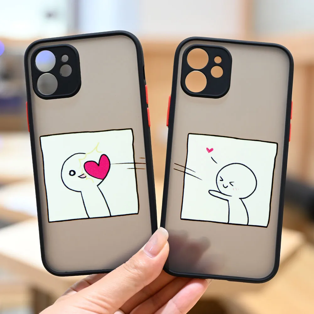 

NOHON Case For IPHONE 13 12 11 PRO MAX MINI XS XR 8 PLUS SE 2020 7 6S Love love Skin quality Anti-Scratch Non-Slip Cover