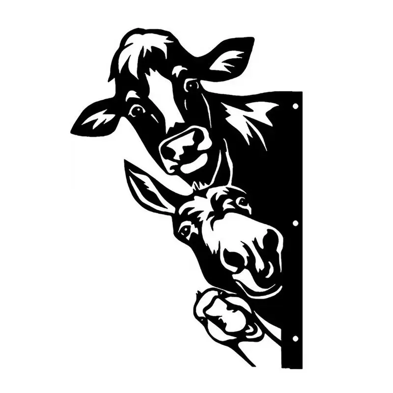 

Многоразовая металлическая бычья садовая статуя для коров, садовый орнамент для заборов, корова, овечка, балкон, двор, Декор для дома и сада