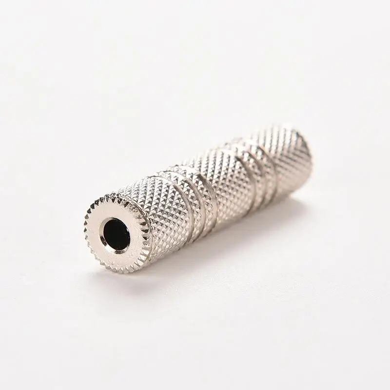 

3.5mm Golden Silver Female To Female Audio Adapter Connector Coupler Stereo F/F Extension