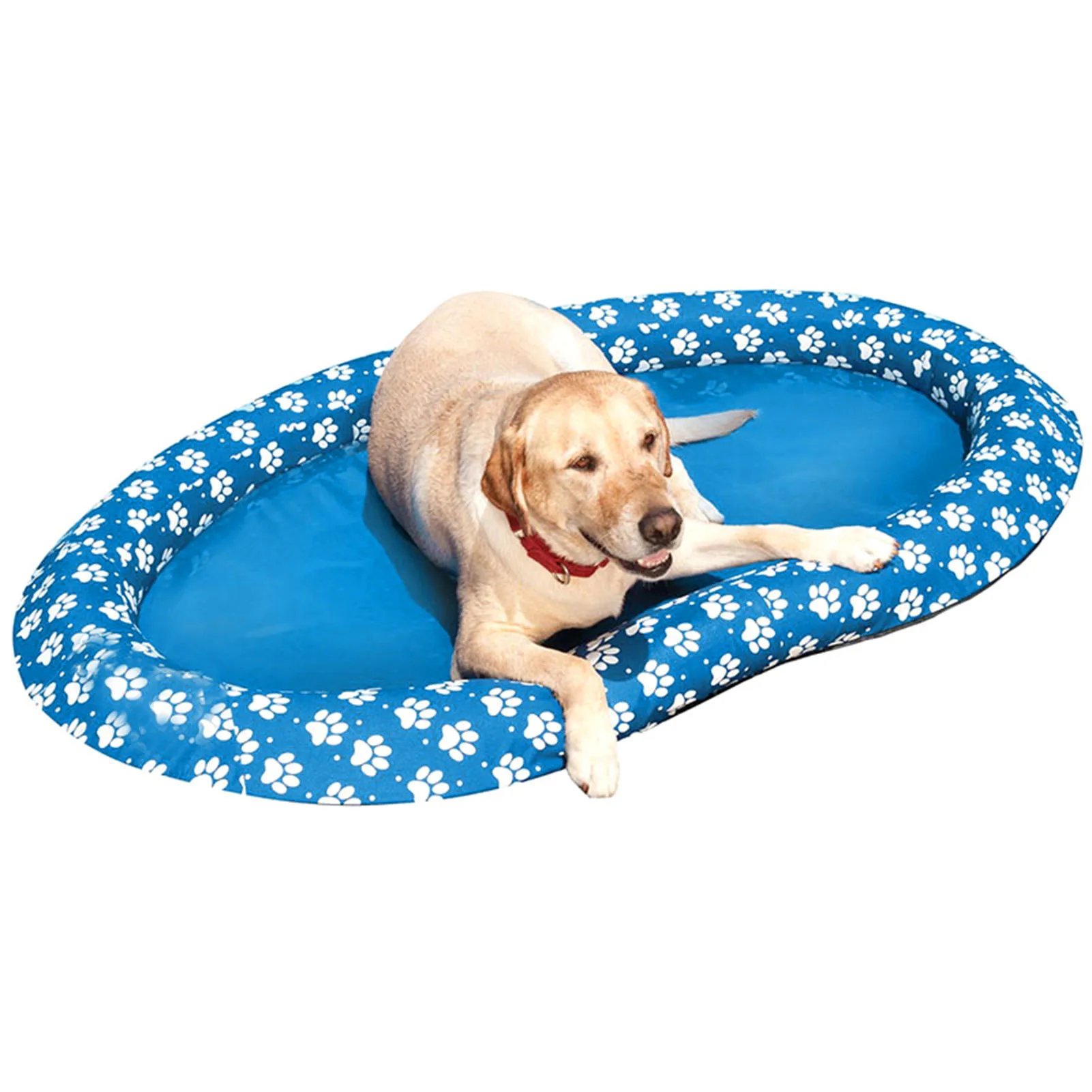 

Cute Paw Print Swimming Pool Float Solid Color Quick to Inflate Pool Float Lounger for Enjoying Summer Leisure Time
