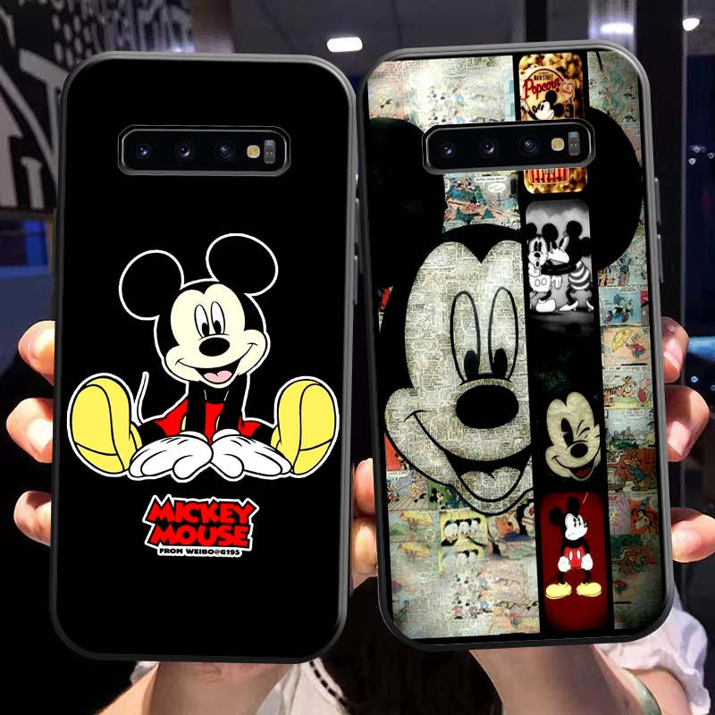 

Mickey Minnie Mouse Piuto For Samsung Galaxy S10 S10 Plus S10E S10 Lite S10 5G Phone Case Soft Black Back Silicone Cover Coque