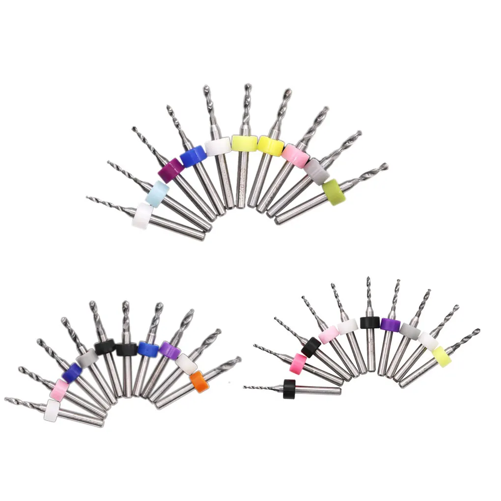

10pcs/set Macro PCB Bits Tungsten Steel Jewelry PCB Print Circuit Board Drill Bits Engraving Tool Saw Drill Diamond Core Bit