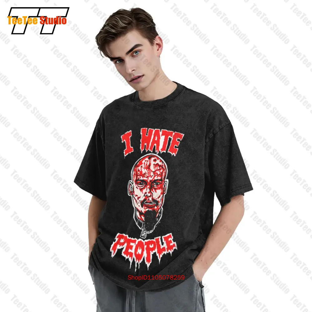 Фото Винтажная футболка большого размера Gg Allin American Punk Rock I Hate People OSQR №3