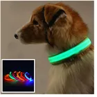 Светодиодный светящийся собачий ошейник, перезаряжаемый светящийся ошейник, регулируемый Большой собачий ночник, ошейник для безопасности домашних животных, мигающее ожерелье