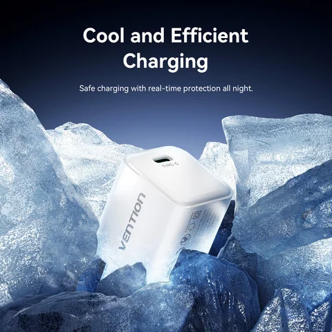 Зарядное устройство Vention 30W GaN для iPhone 17 16 15 14 Pro Max, Samsung, быстрая зарядка PD QC3.0, USB-C, для телефонов и планшетов, Type-C