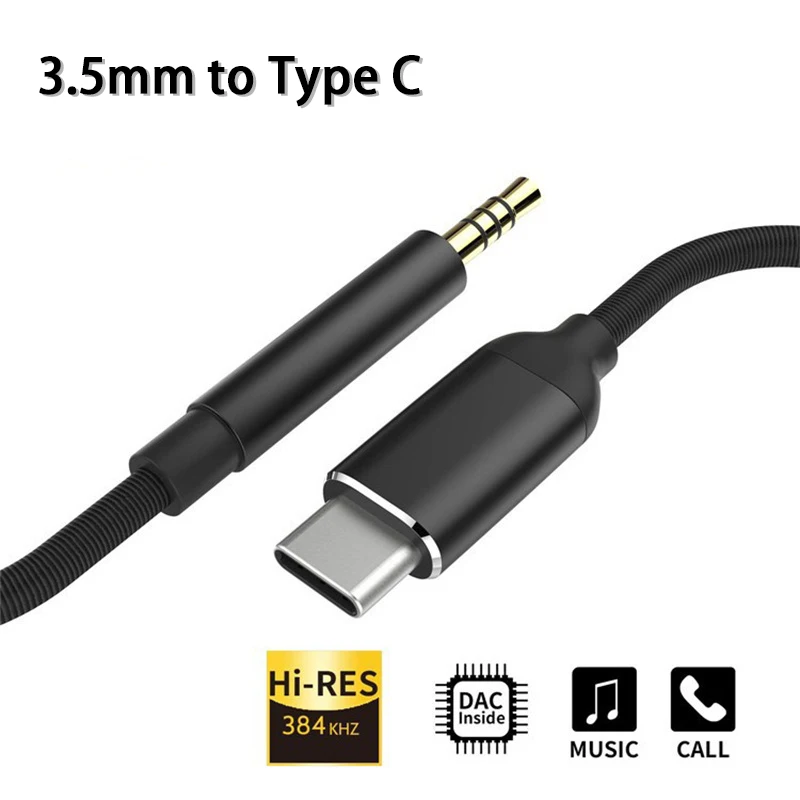 Аудиокабель Usb Type-C на 3,5 мм Aux, адаптер для наушников и динамиков, автомобильный Aux-кабель для Samsung S20 Plus Note 20 S21 Ultra Tab S7