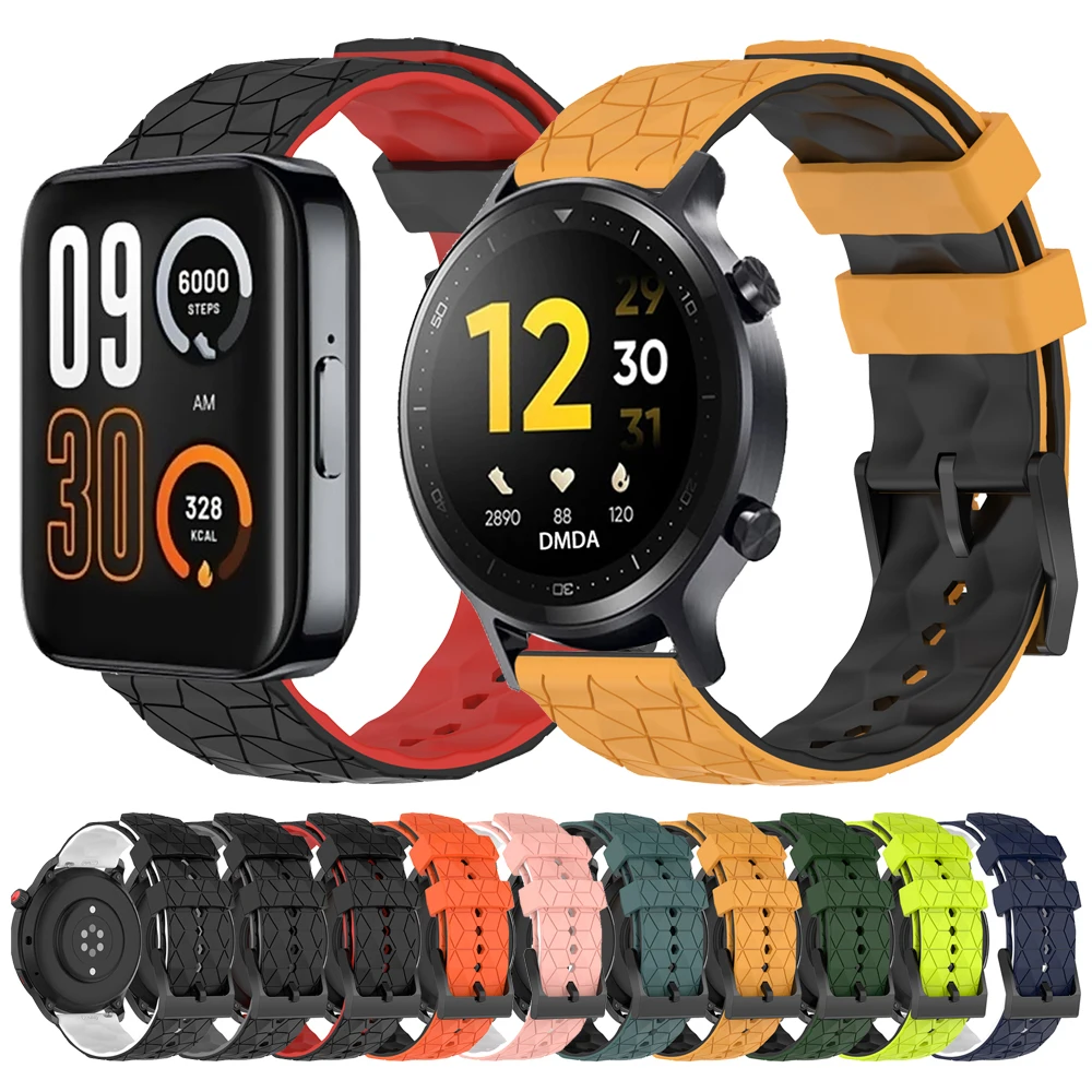 

Ремешок силиконовый для Realme watch 3/2 pro, 20/22 мм