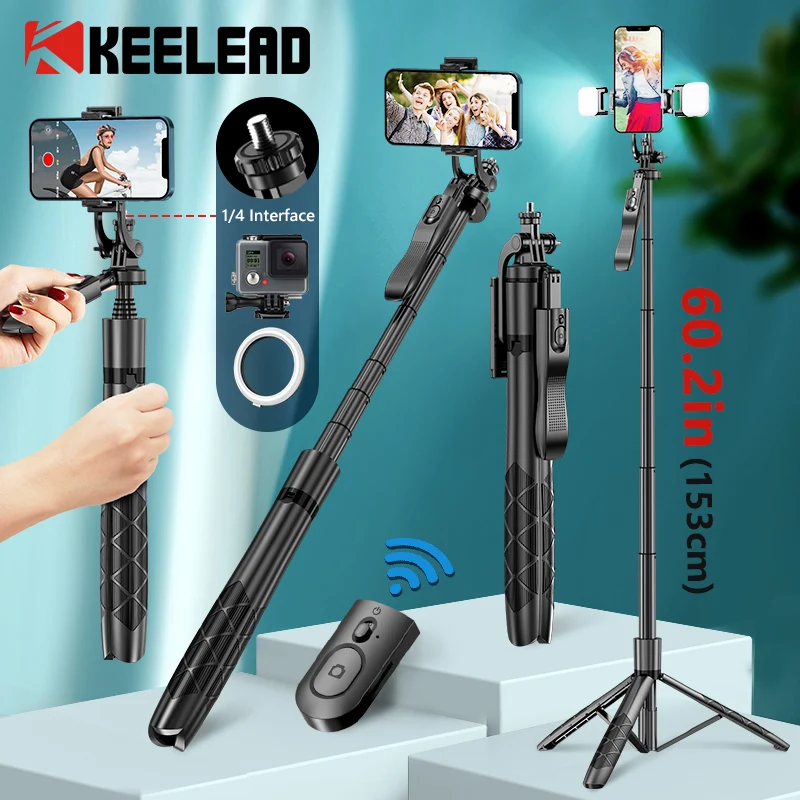 Selfie Sticks L16 1530mm Wireless Selfie Stick Tripod Stand Foldable Monopod for Gopro Action Cameras Smartphones Balance Steady Shooting Live Selfie Sticks L16 1530mm Wireless Selfie Stick Tripod Stand Foldable Monopod for Gopro Action Cameras Smartphones Balance Steady Shooting Live