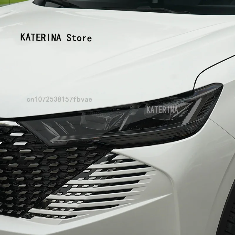 

For GWM Haval H6 2021-2023 Car Accessories Headlight Protective Film Headlamp Restoration Transparent Black TPU Sticker