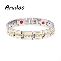 aradoo serpentine copper gold plated far infrared magnetic energy health care bracelet