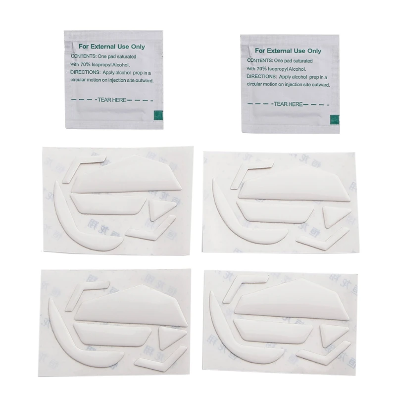 

4Set Mouse Skates Glide Feet Pads Mouse Feet Sticker for logitech- G502 Mouse White Rounded Curved Edges Mouse Feet 85DC