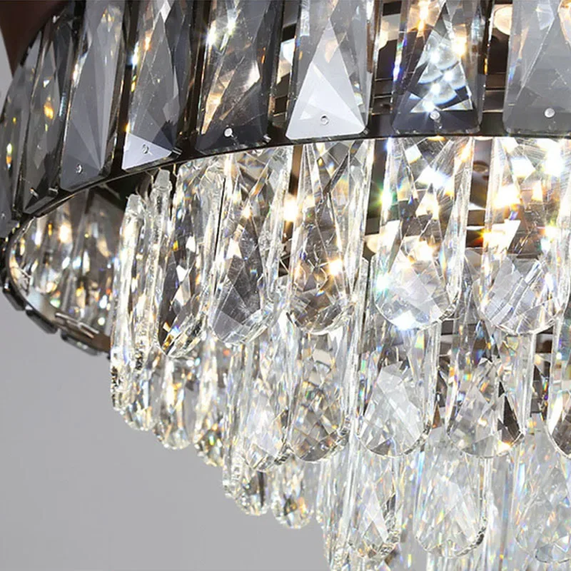 42-дюймовые Хрустальные потолочные вентиляторы светильник люстры с невидимыми