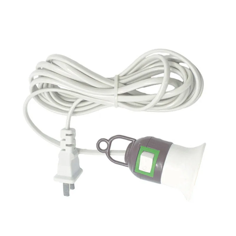 

E27 Lamp Base Holder Power Cord Cable With Switch US/EU Plug Hanging Pendant LED Light Fixture Lamp Bulb Socket Cord Adapter
